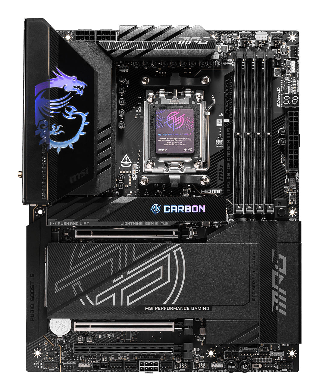 MSI MPG X870E CARBON WIFI motherboard AMD X870E Socket AM5 ATX