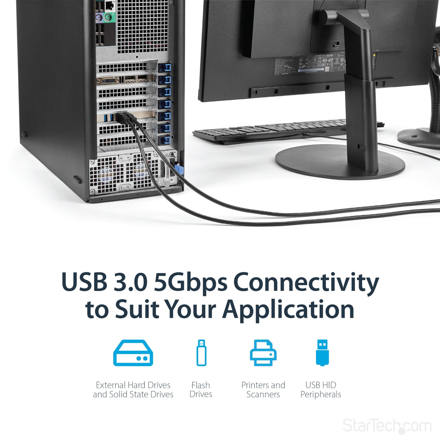 StarTech.com 4 Port USB 3.0 PCIe Card w/ 4 Dedicated 5Gbps Channels (USB 3.2 Gen 1) Hub