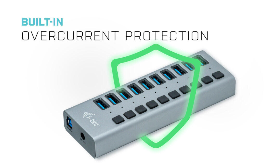i-tec USB 3.0 Charging HUB 10 port + Power Adapter 48 W Charger