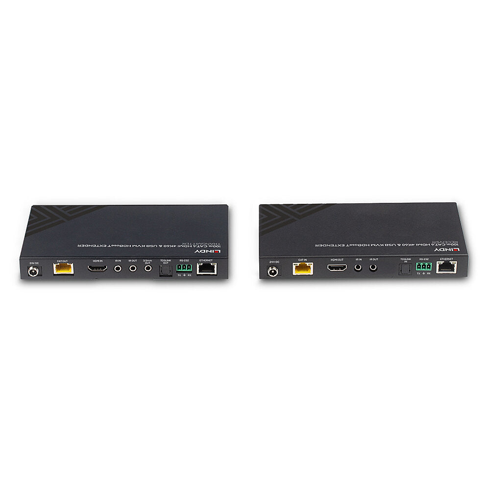 Lindy 100m Cat.6 HDMI 4K60, Audio, IR and RS-232 HDBaseT KVM Extender KVM Switch