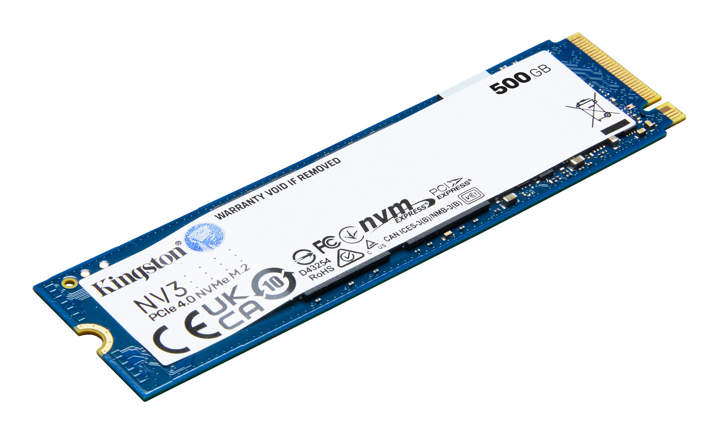 Kingston Technology SNV3S/500G 500GB M.2 NVMe PCIe Gen4 SSD