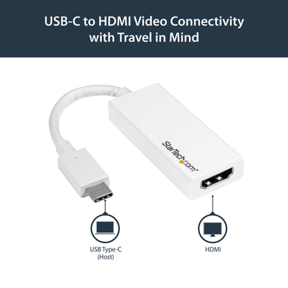 StarTech.com USB-C to HDMI Adapter with 4K 30Hz - White Hub