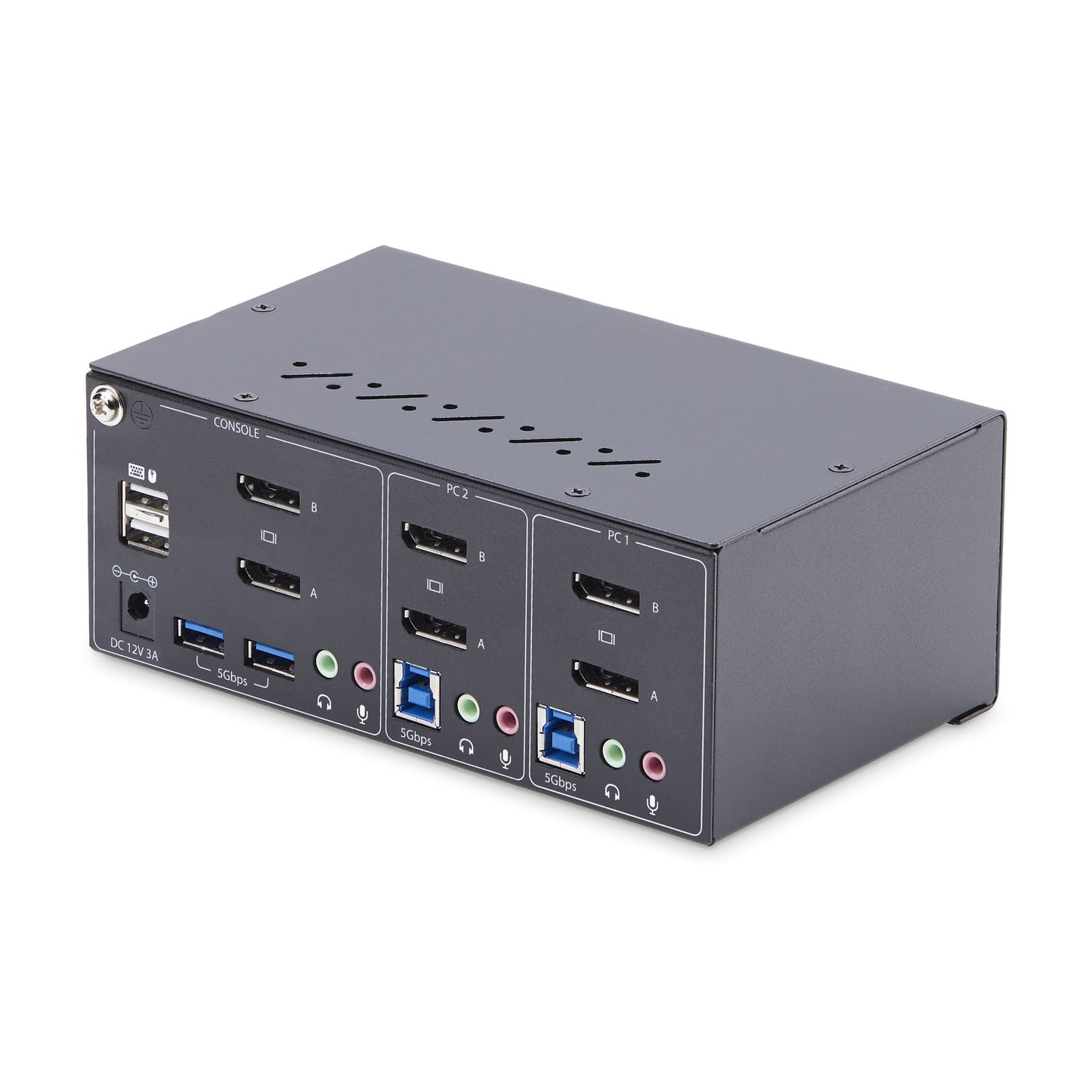 StarTech.com 2-Port Dual-Monitor DisplayPort KVM Switch, 4K 60Hz, 2x USB 5Gbps Hub