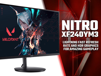 Acer XF0 Nitro XF240YM3biiph 23.8-inch 23.8" Full HD IPS 180Hz Monitor
