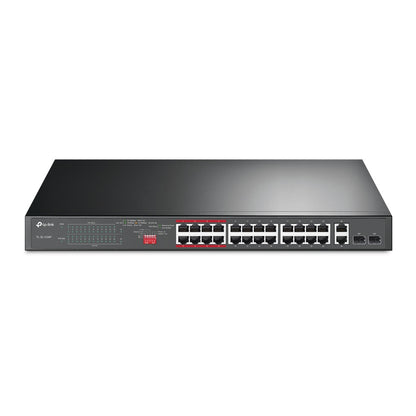 TP-LINK 24-Port 10/100Mbps + 2-Port Gigabit Switch PoE