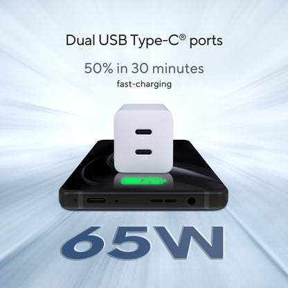 ASUS 65W USB-C GaN Charger Universal White AC Fast charging Indoor