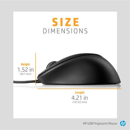 HP Fingerprint Wired Mouse