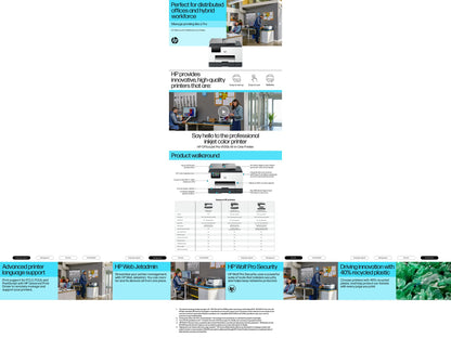 HP OfficeJet Pro 9130b Wireless All-in-One Color Printer, Two-sided printing