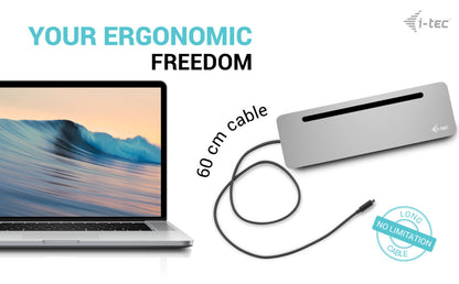 i-tec Metal Ergonomic 3x USB-C Docking Station 100W (T2PDPRO)