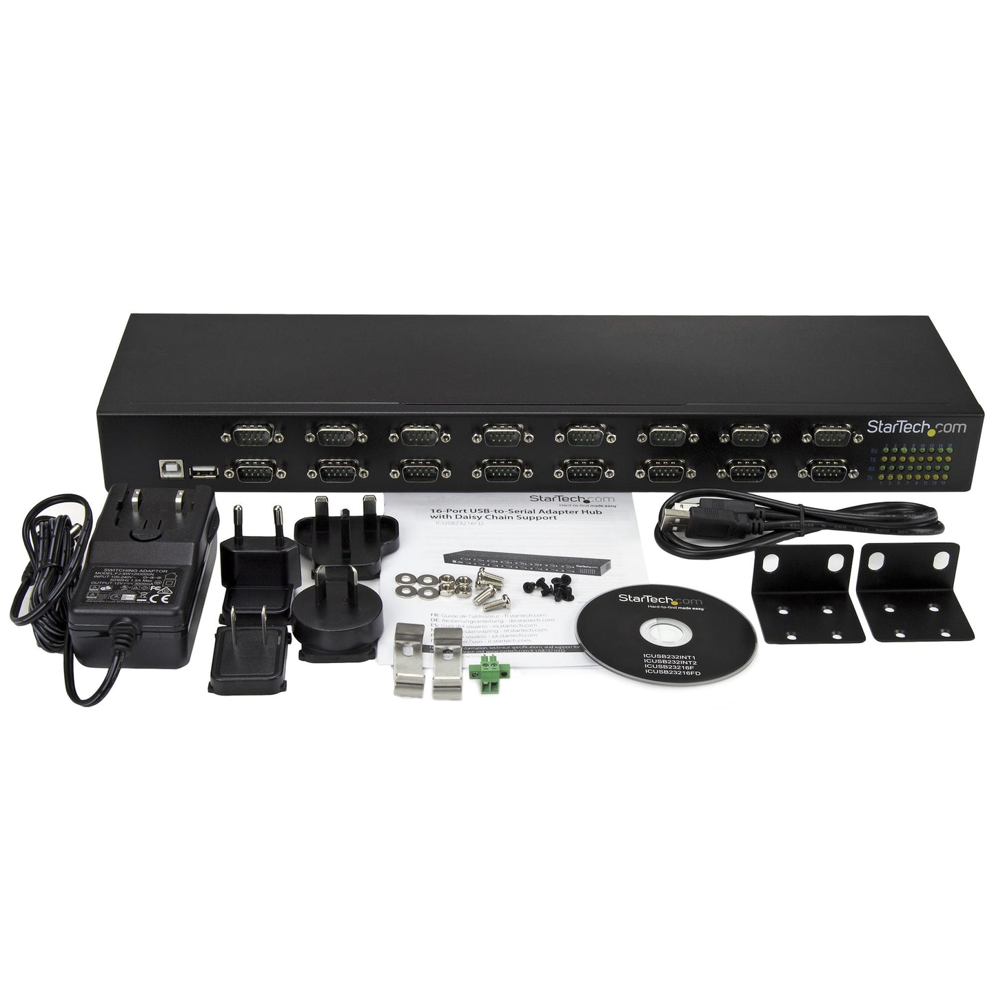 StarTech.com 16-Port USB-to-Serial Adapter Hub - TAA