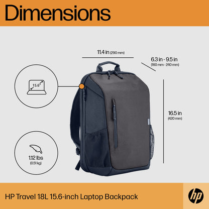 HP Travel 18 Liter 15.6 Iron Grey Laptop Backpack Laptop Bag