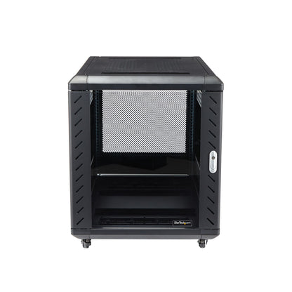 StarTech.com 12U Enterprise-Grade Flat Pack Server Rack Cabinet, 19in Enclosed