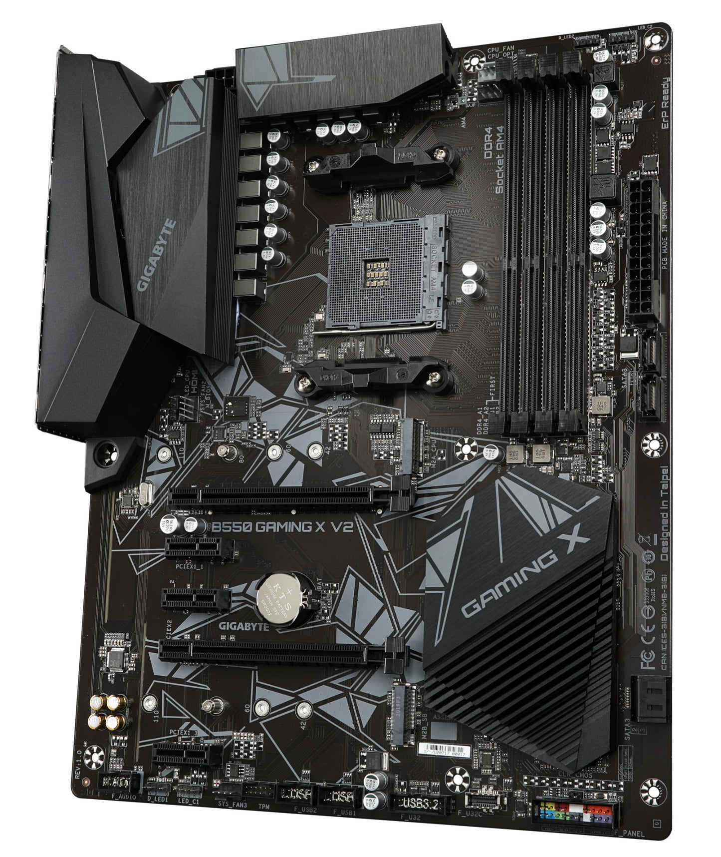 Gigabyte B550 Gaming X V2 Motherboard - AMD Ryzen 5000 CPUs, 10+3 Phases VRM, up to