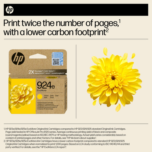 HP 4K0U9NE/924E Yellow Ink Cartridge (800 pages)