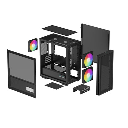 DeepCool CH360 DIGITAL Micro Tower Black PC Case