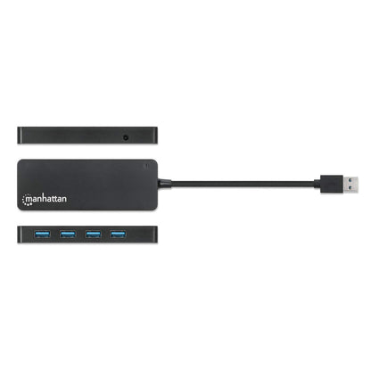 Manhattan USB-A 4-Port Hub, 4x USB-A Ports, 5 Gbps (USB 3.2 Gen1 aka USB 3.0), USB