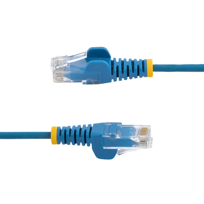 StarTech.com 15m Blue Slim CAT6 Ethernet Cable, Snagless, 100W PoE, UTP, LSZH, 28AWG