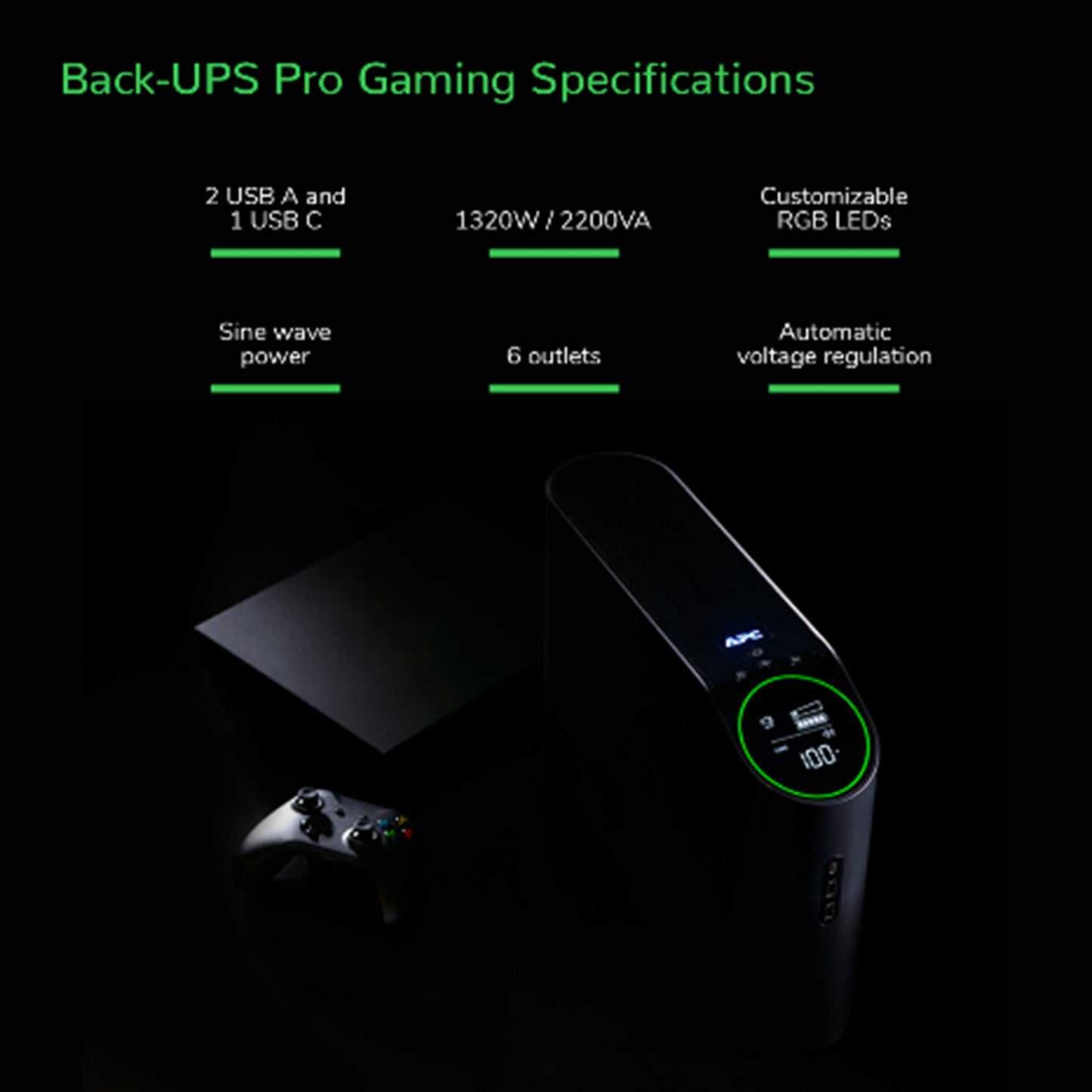APC Back-UPS Pro 2200VA 1320W Line-Interactive UPS ()