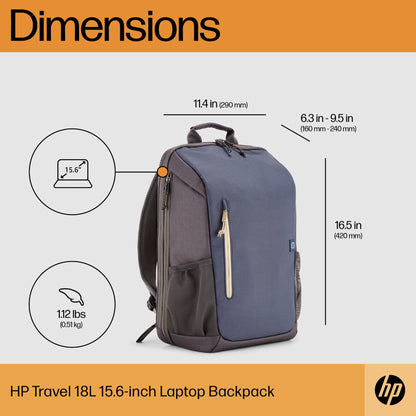HP Travel 18 Liter 15.6 Blue Night Laptop Backpack Laptop Bag