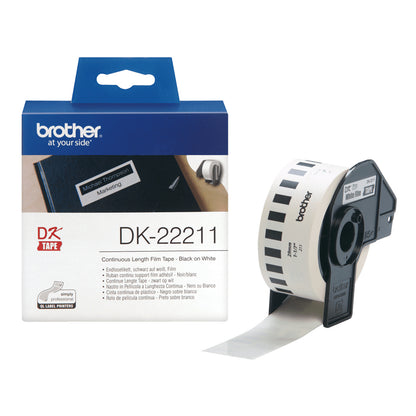 Brother DK-22211 DirectLabel Etikettes white Film 29mm x 15,24m for Brother P-Touch Labels