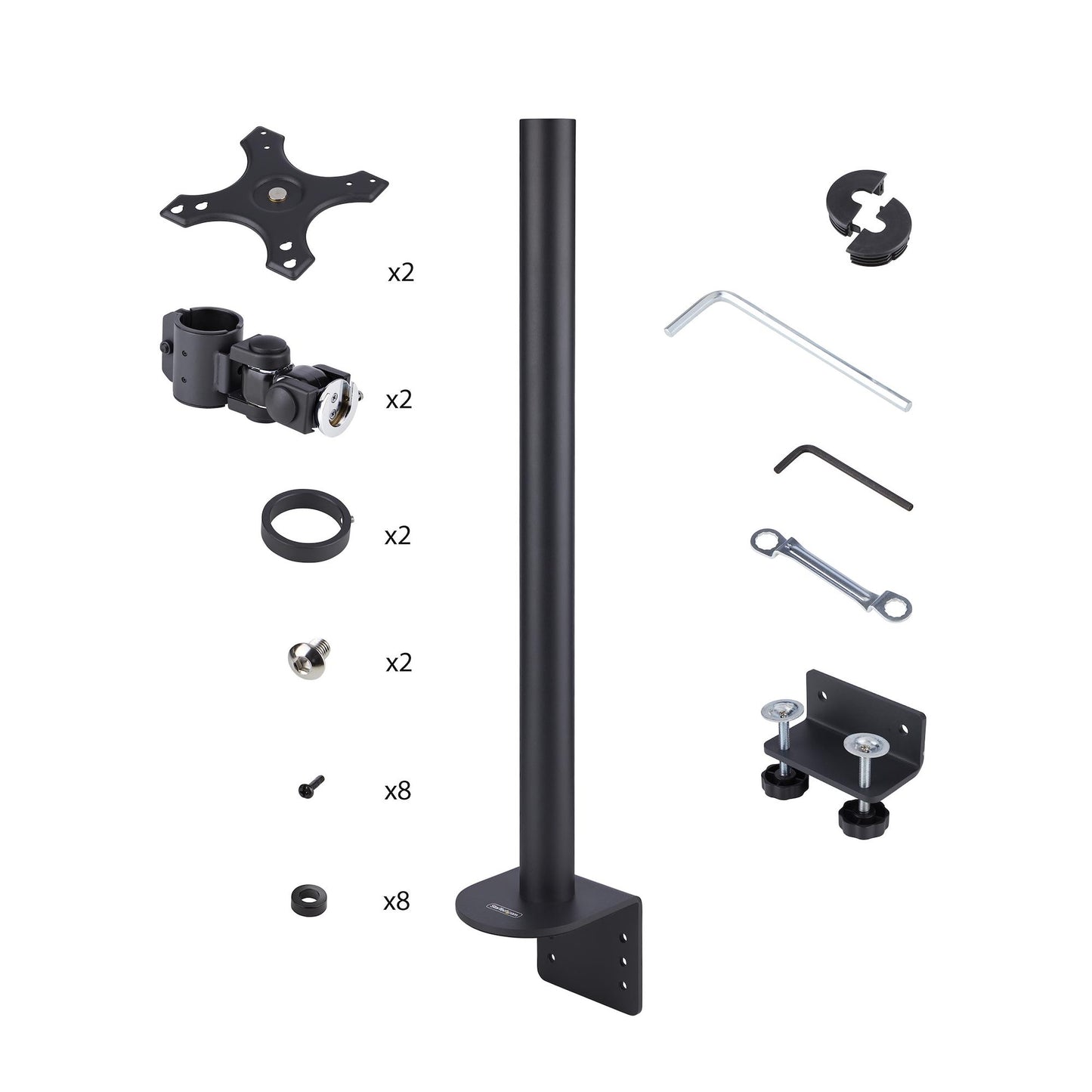 StarTech.com Desk Mount For 2x Vertically Stacked Monitors, Dual 49", Total 70lb