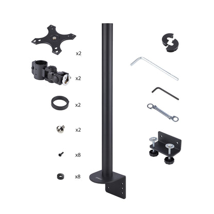 StarTech.com Desk Mount For 2x Vertically Stacked Monitors, Dual 49", Total 70lb