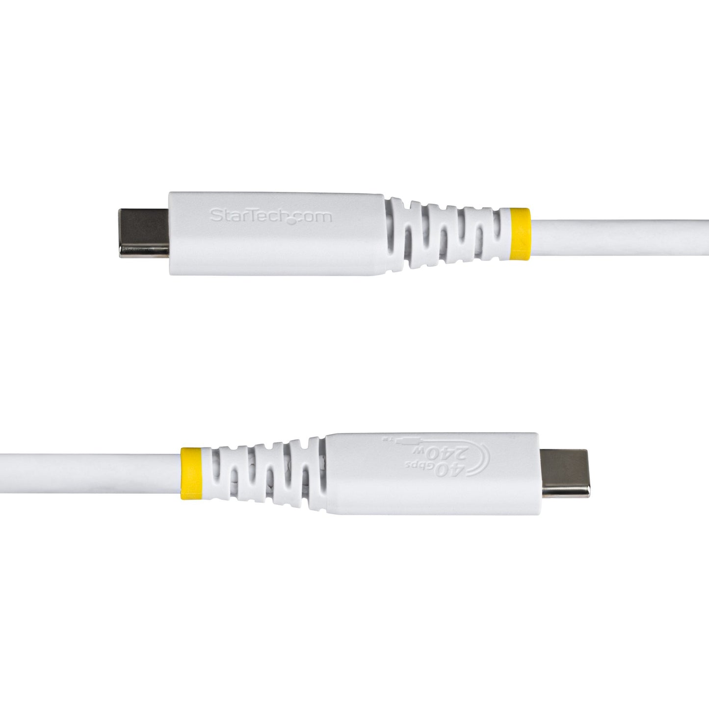 StarTech.com 1m (3ft) USB4 Cable, 40Gbps, USB-IF Certified USB-C Cable, 240W PD, 8K (White)