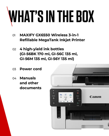 Canon MAXIFY GX6550 Inkjet A4 600 x 1200 DPI Wi-Fi Printer