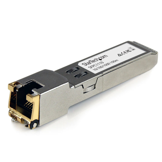 StarTech.com Cisco SFP-GE-T Compatible SFP Module - 1000BASE-T - SFP to RJ45 Cat6/Cat5e - 10/100/1000 Mbps - RJ-45 100m - Cisco IE3400, IE3300, IE3200 Networking