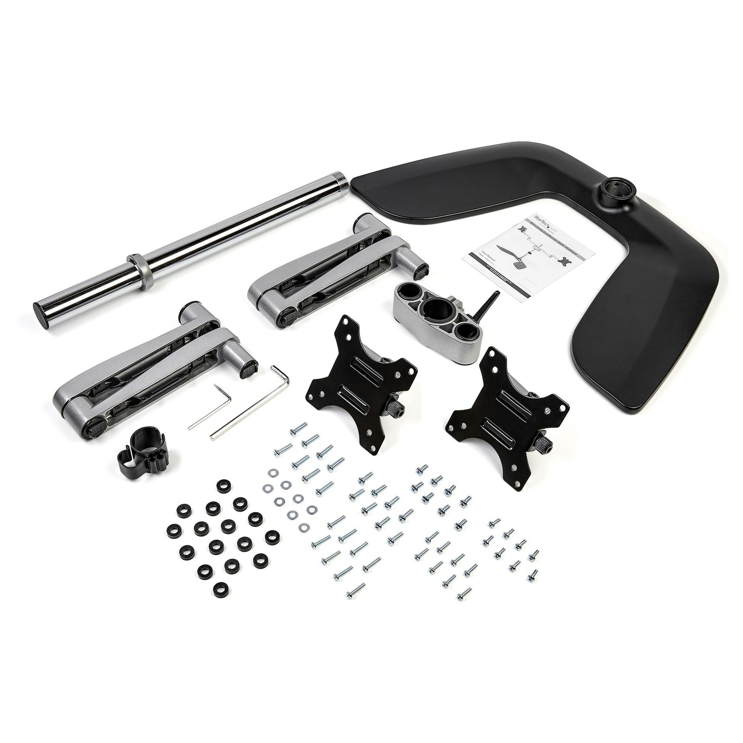 StarTech.com Dual Monitor Stand - Ergonomic Desktop Monitor Stand for up to 32" Mount