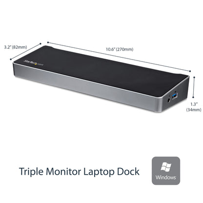 StarTech.com Triple-Monitor 1x 2x USB Docking Station