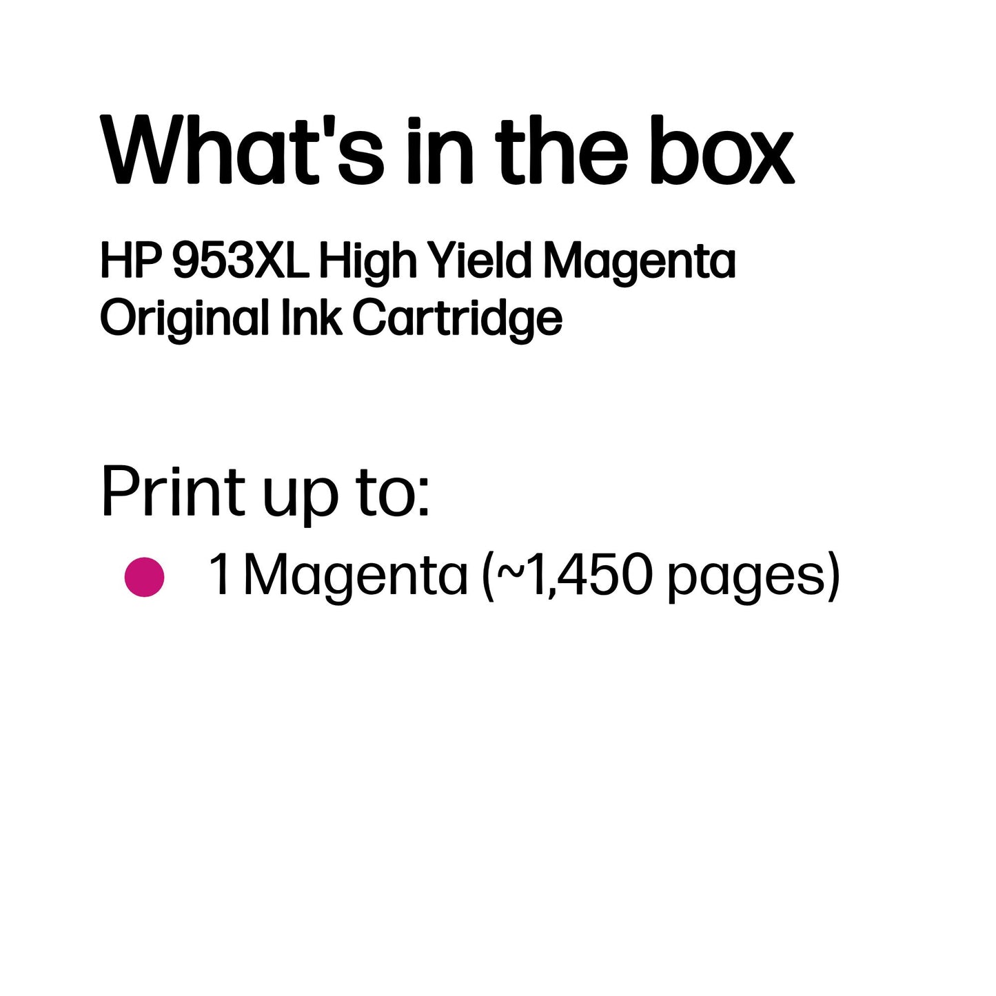 HP F6U17AE/953XL Magenta Ink Cartridge (1.45K pages)