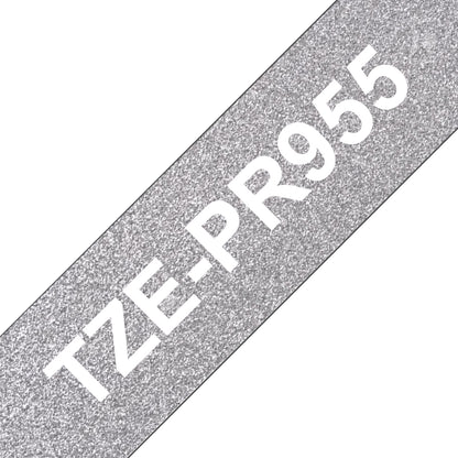 Brother TZE-PR955 DirectLabel black on premium silver 24mm x 8m for Brother P-Touch Labels