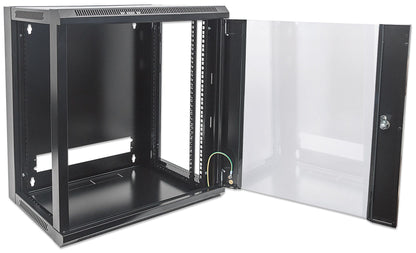 Intellinet 19" Network Cabinet - Wall Mount (Standard), 12U, 450mm Deep, Black Rack