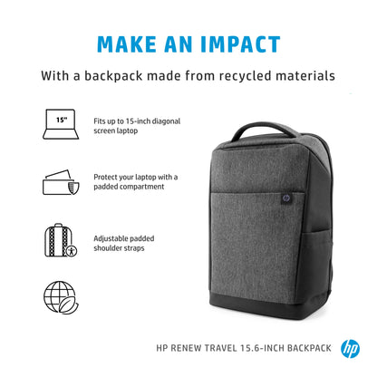 HP Renew Travel 15.6-inch Backpack Laptop Bag