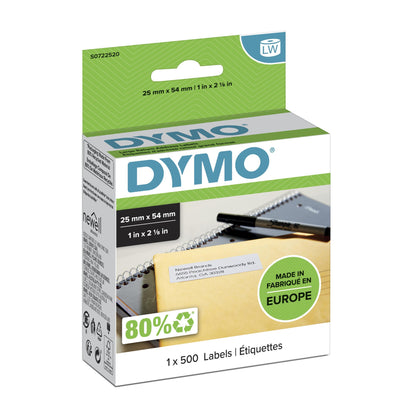 DYMO 11352/S0722520 DirectLabel-etikettes, 500 pages 54mm x 25mm for Dymo 400 Labels