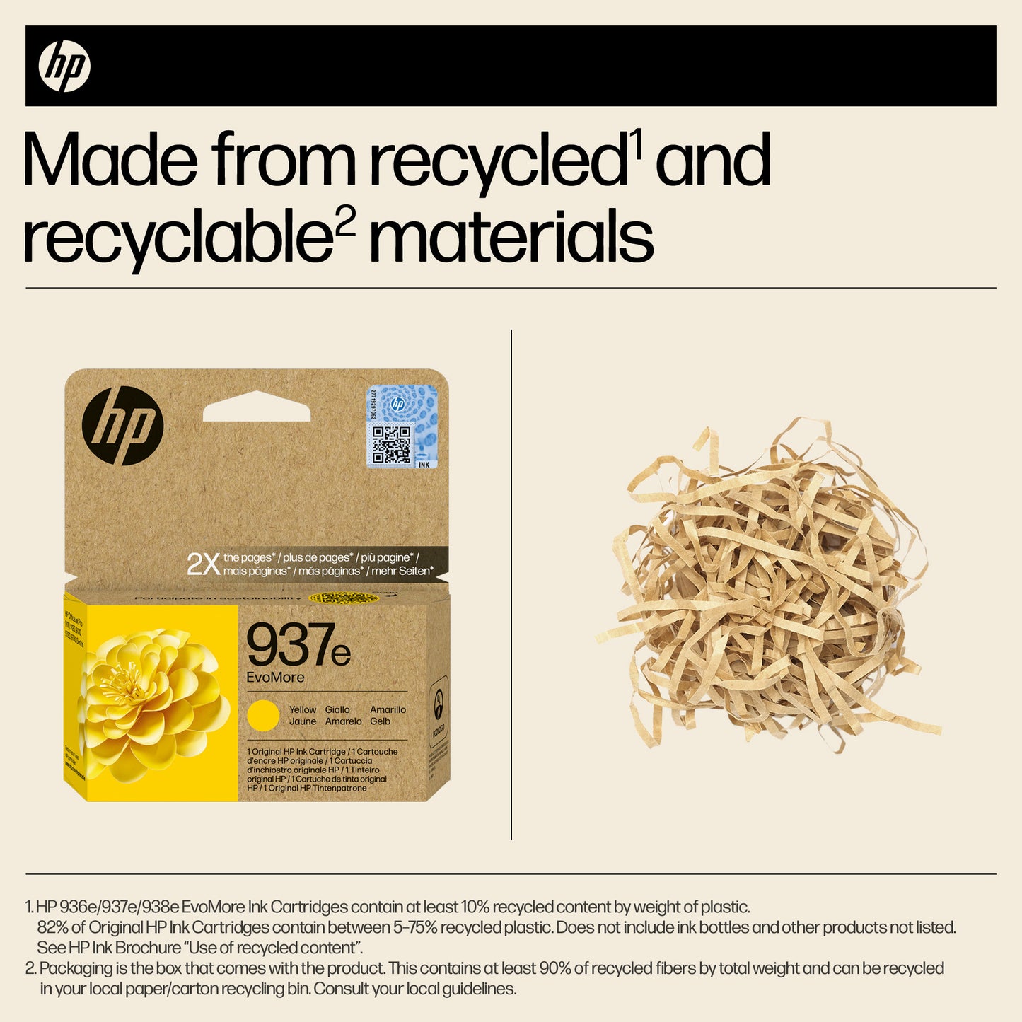 HP 4S6W8NE/937E Yellow Ink Cartridge (1.65K pages)