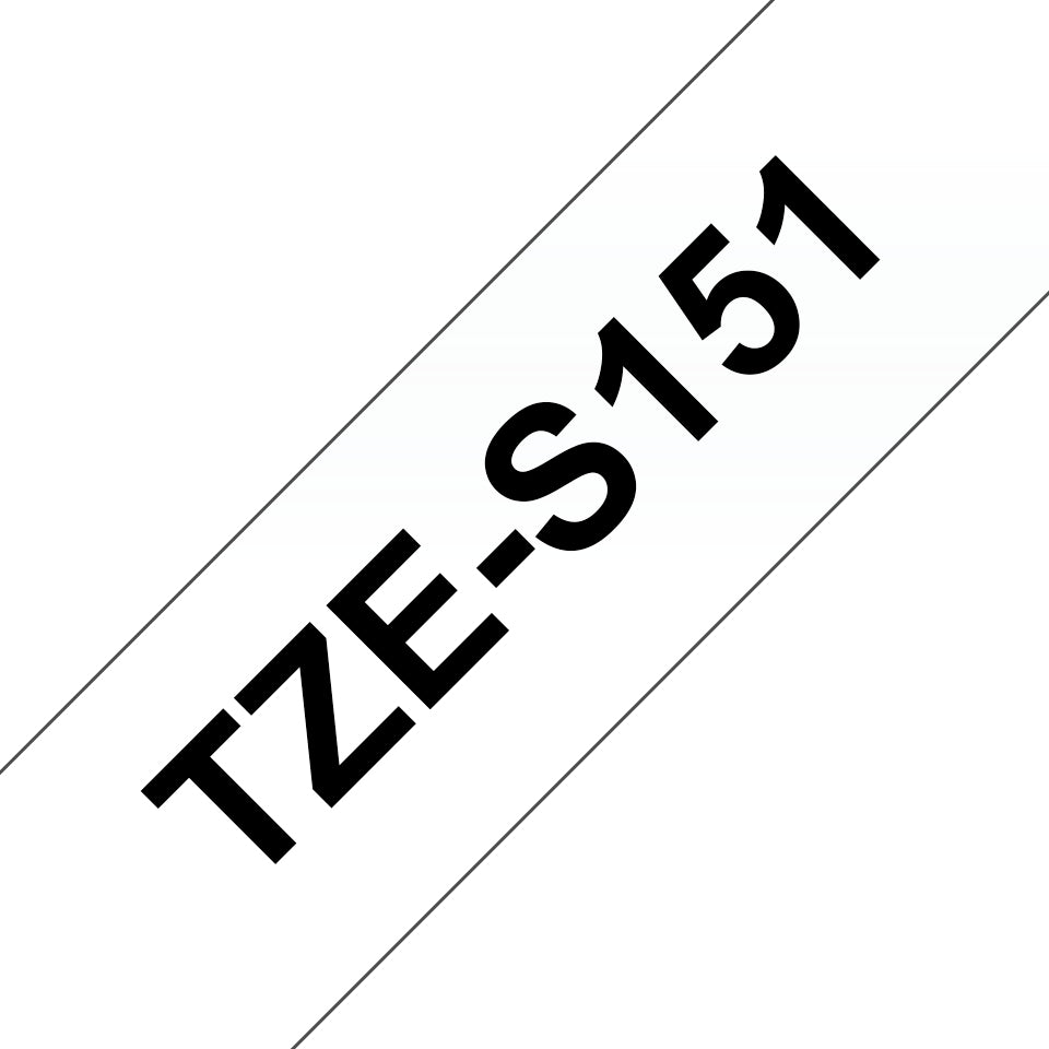 Brother TZE-S151 DirectLabel black on Transparent extra strong 24mm x 8m for Brother Labels