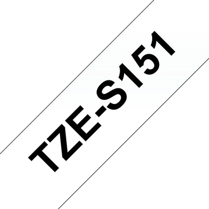 Brother TZE-S151 DirectLabel black on Transparent extra strong 24mm x 8m for Brother Labels