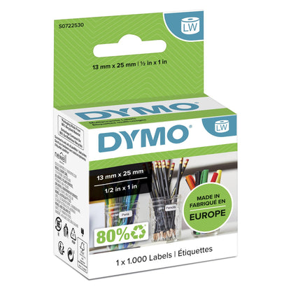 DYMO 11353/S0722530 DirectLabel-etikettes 13mm x 25mm for Dymo 400 Duo/60mm Labels