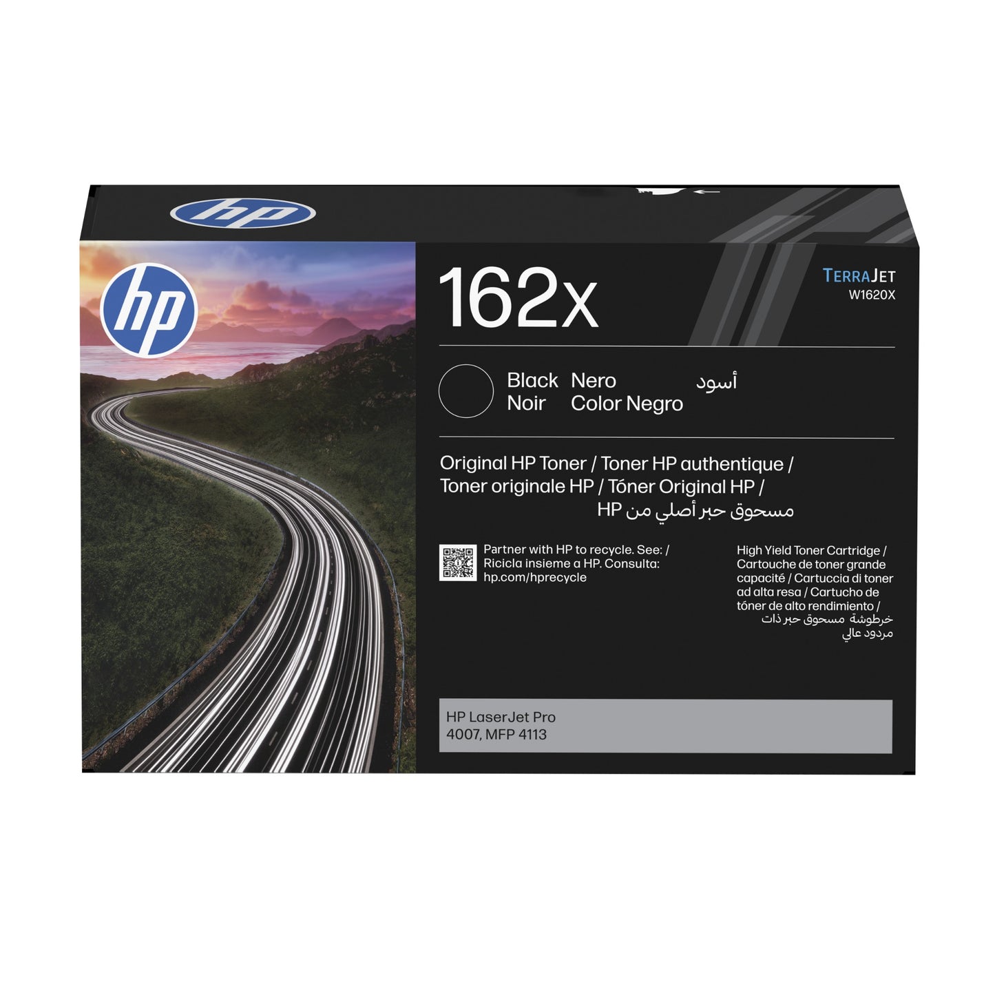 HP W1620X/162X Toner Cartridge (10K pages, HP LaserJet Pro 4007)