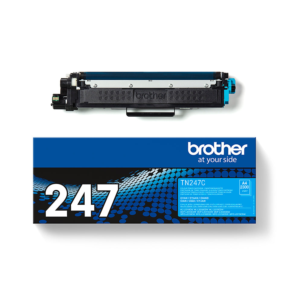 Brother TN-247C Cyan Toner Cartridge (2.3K pages, Brother HL-L 3210)
