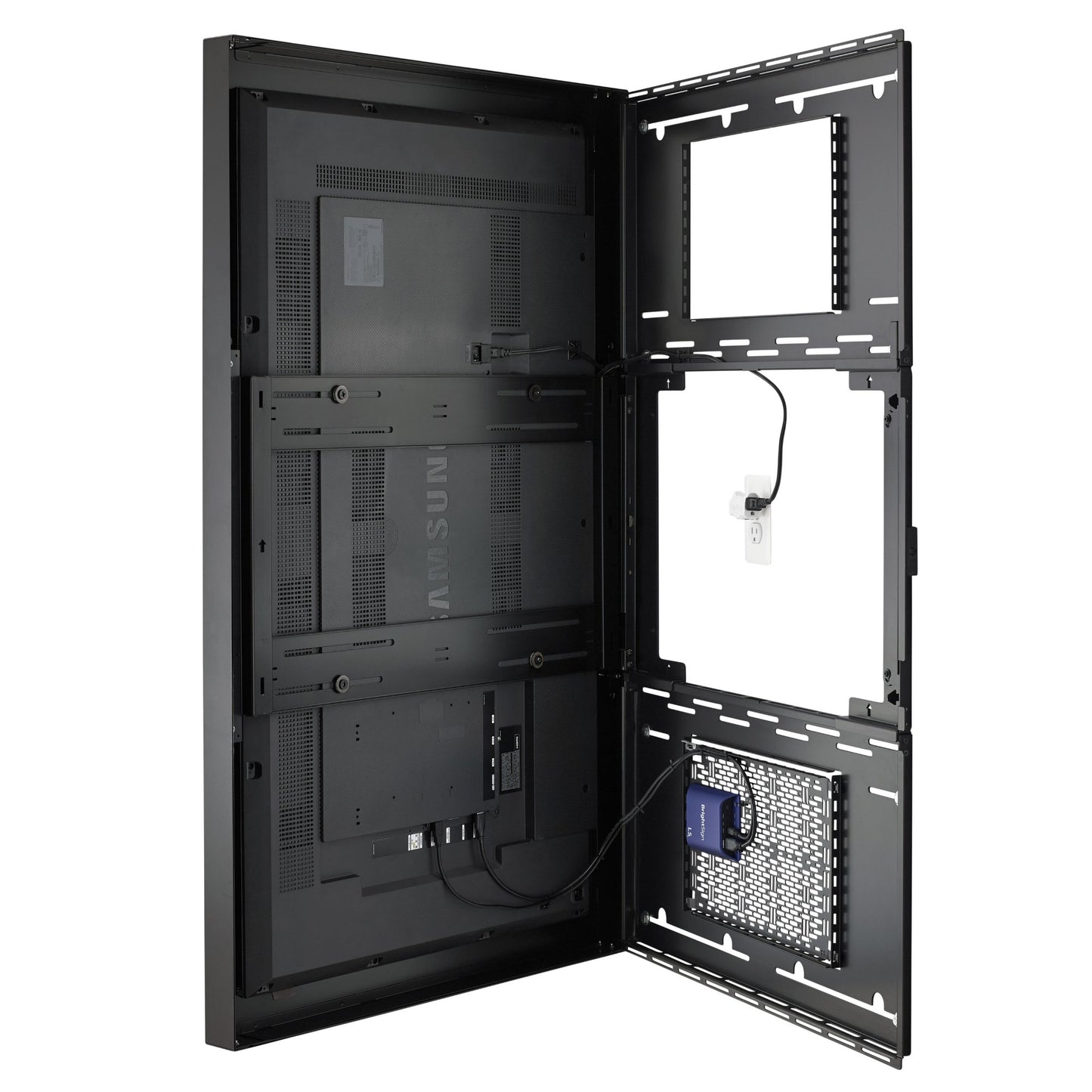 Chief ImpactTM On-Wall Kiosk - Portrait 43 Inch Black Mount