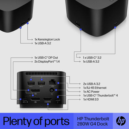 HP G4 w/Combo Cable Thunderbolt 4 Docking Station 280W