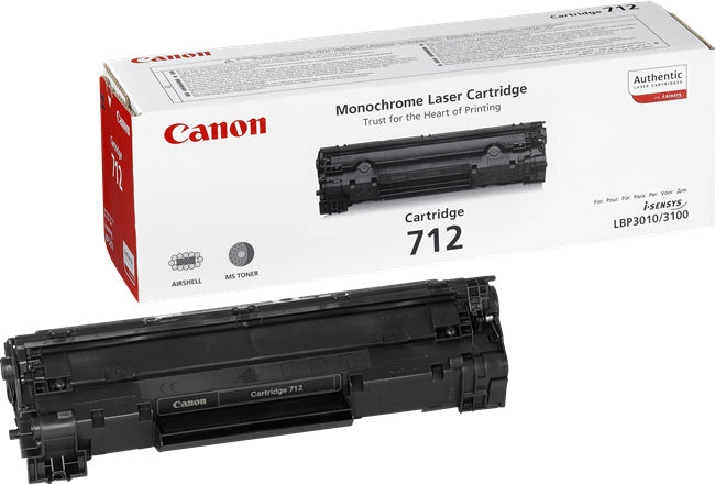 Canon 1870B002/712 Black Toner Cartridge (1.5K pages, Canon LBP-3010)