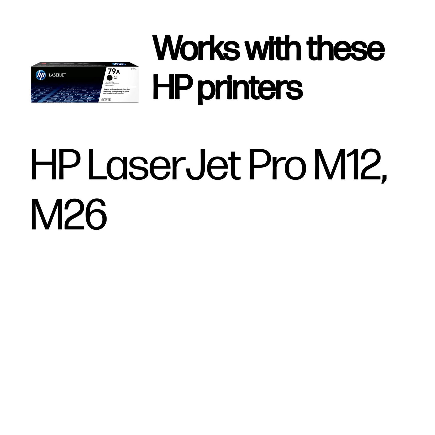 HP CF279A/79A Toner Cartridge (1K pages, HP Pro M 12)