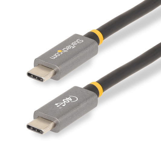 StarTech.com 3ft (1m) USB4 Cable 40Gbps, 100W (5A) Power Delivery, 8K 120Hz / 4K