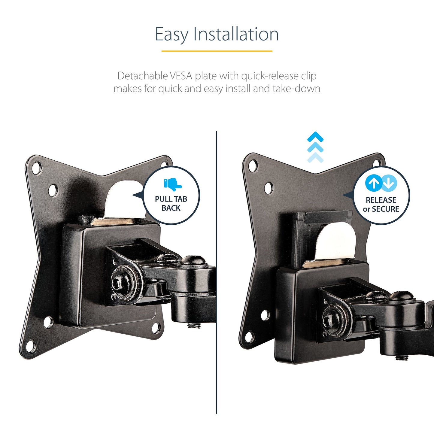 StarTech.com Desk Mount Monitor Arm for Single VESA Display up to 32" or 49"