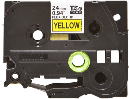 Brother TZE-FX651 DirectLabel black on yellow Laminat 24mm x 8m for Brother P-Touch Labels