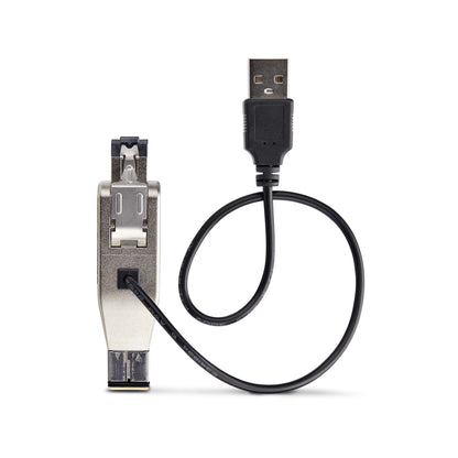 StarTech.com Gigabit Fiber to RJ45 Ethernet Media Converter Dongle, Optical Singlemode 10km/Multimode 800m, USB Powered, Compact Design, Metal Housing, Micro Mini, TAA Networking
